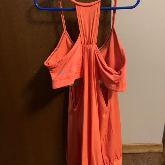 Orange Lululemon Tank with built in bra - Picture 3 of 4